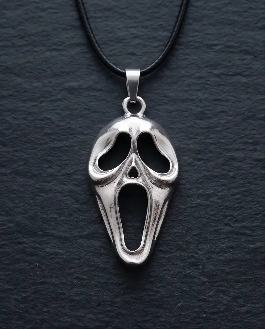 Ghostface Horror Movie Mask Pendant Box Chain