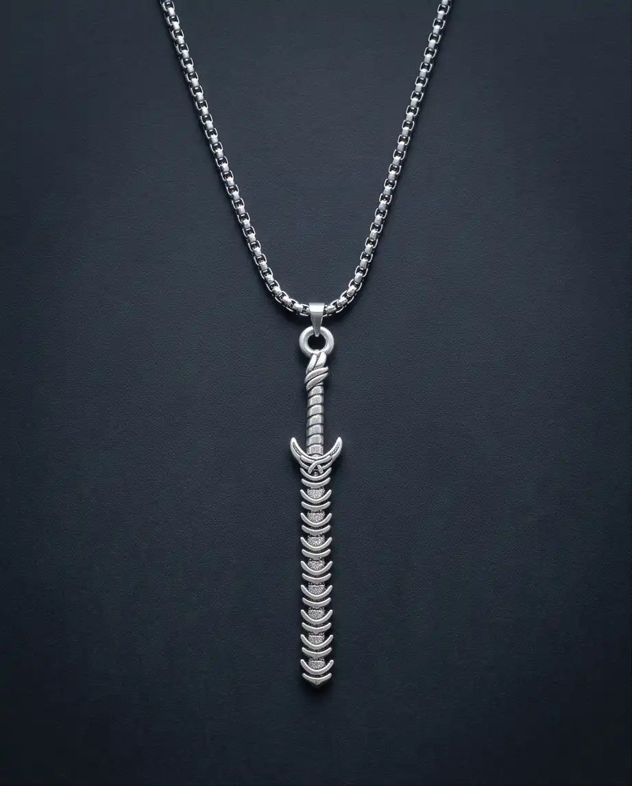 Dragon Spine Sword Pendant Necklace