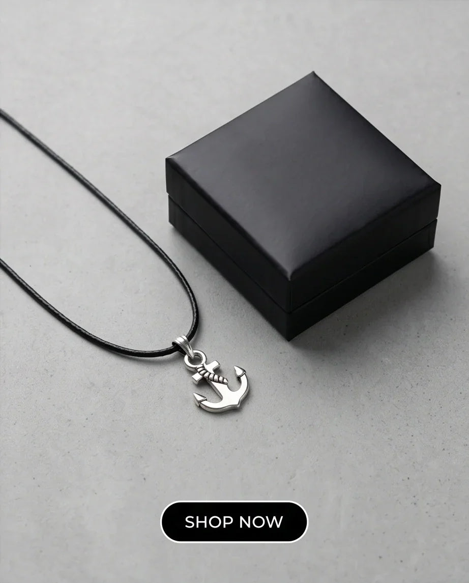 The Sailor’s Pride Polished Anchor Necklace
