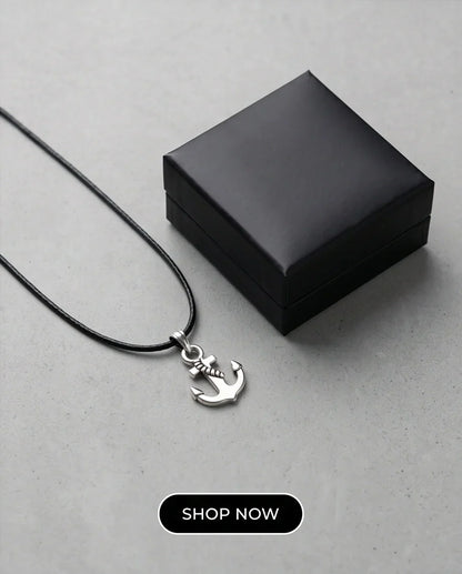 The Sailor’s Pride Polished Anchor Necklace