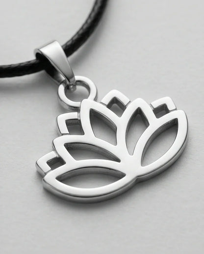 The Pure Spirit: Half-Bloom Minimalist Lotus Pendant Necklace