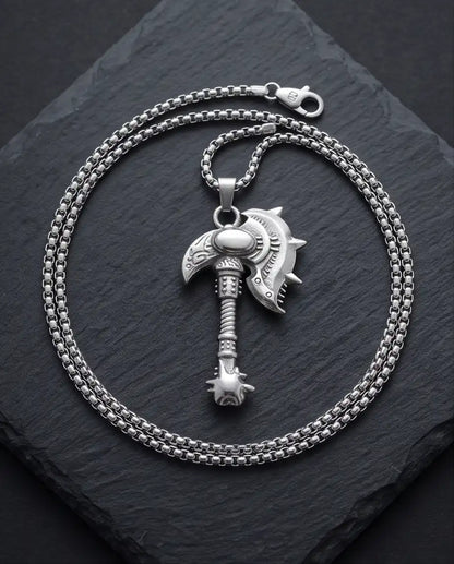 Battle Axe War Hammer Pendant Box Chain