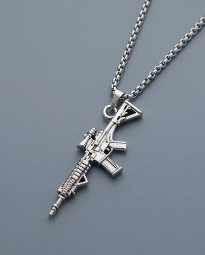 Scope-Mounted Tactical Rifle Weapon Pendant Box Chain