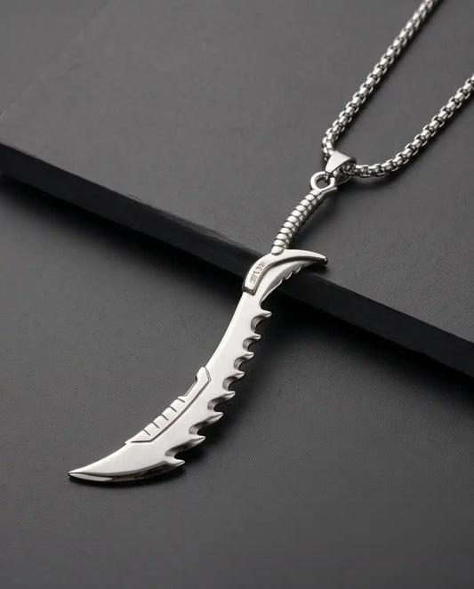 Serrated Scimitar Blade Pendant