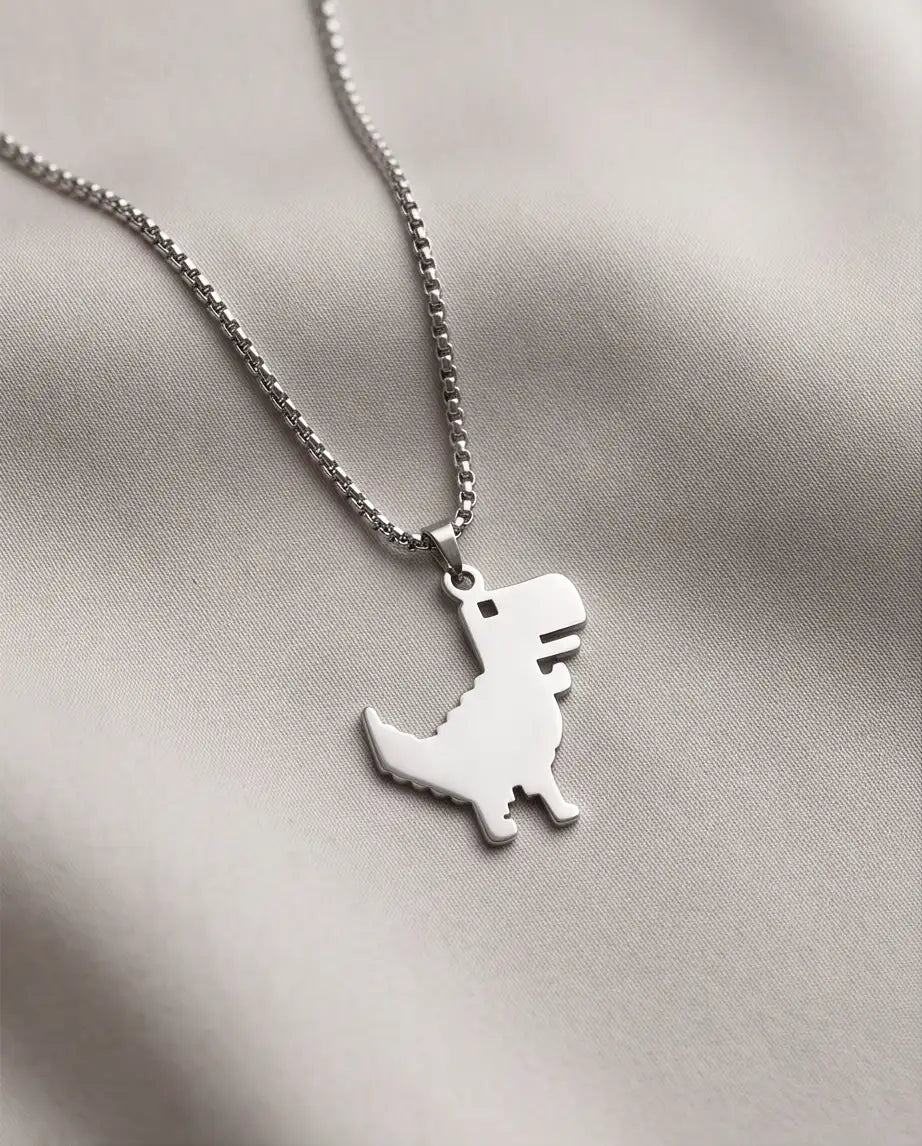Offline T-Rex Dinosaur Game Pendant Box Chain