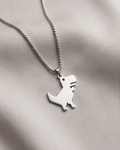 Offline T-Rex Dinosaur Game Pendant Box Chain