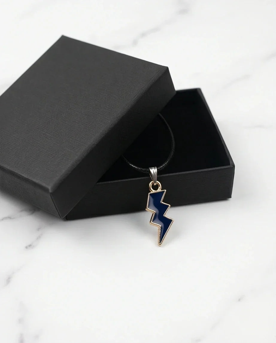 Midnight Lightning Bolt Pendant