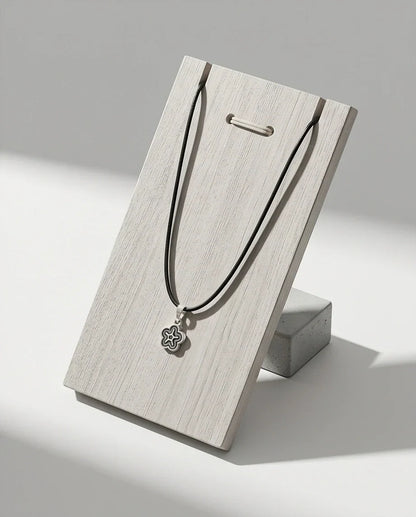 Silver Retro Concentric Blossom Necklace