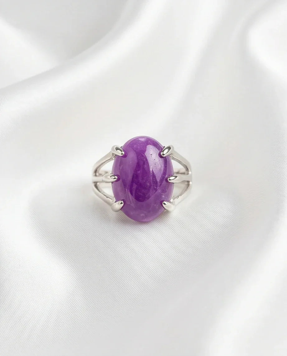 Vibrant Orchid Jade Statement Ring