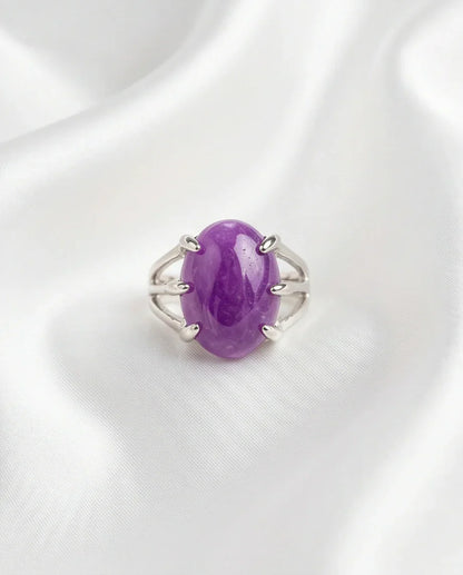 Vibrant Orchid Jade Statement Ring