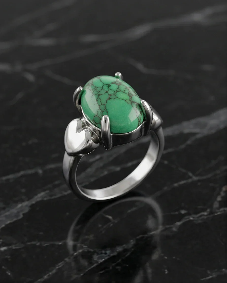 White Canyon Howlite Statement Ring