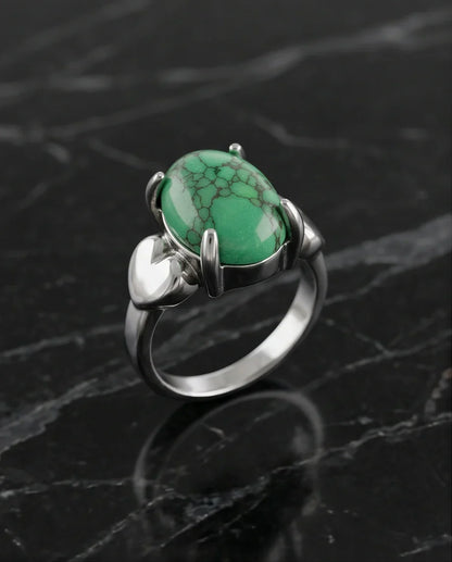 White Canyon Howlite Statement Ring