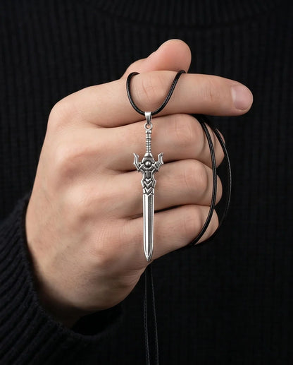 Fantasy Broadsword Pendant Necklace