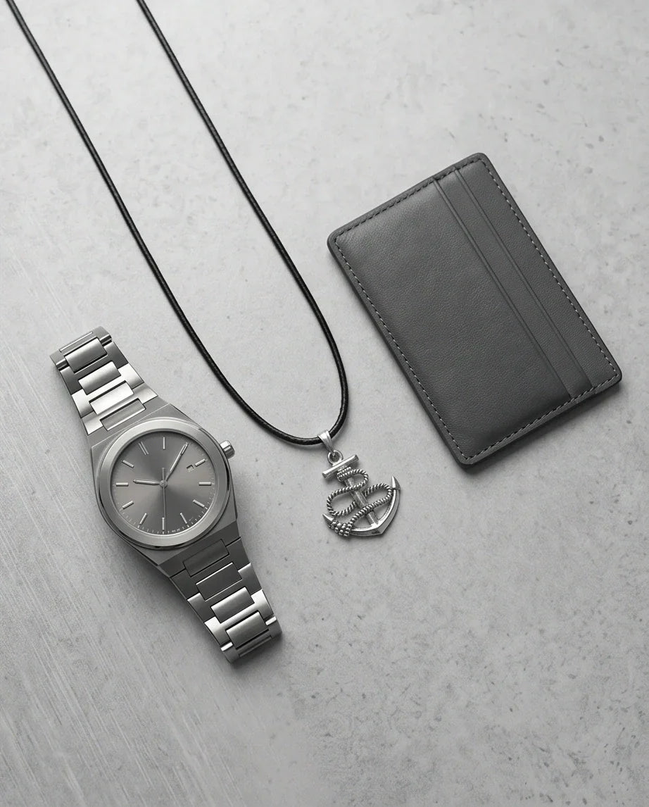 The Maritime Hope: Vintage Anchor & Rope Pendant Necklace