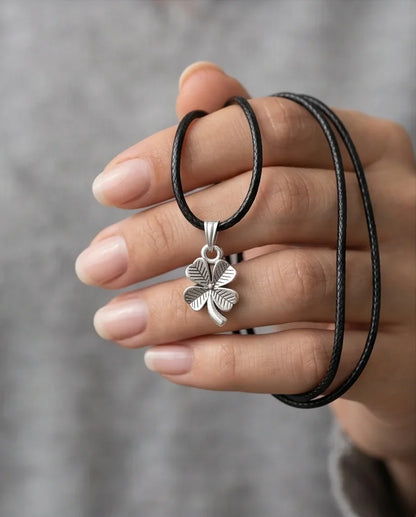Silver Four-Leaf Clover Necklace