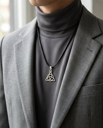 Silver Celtic Triquetra Knot Necklace