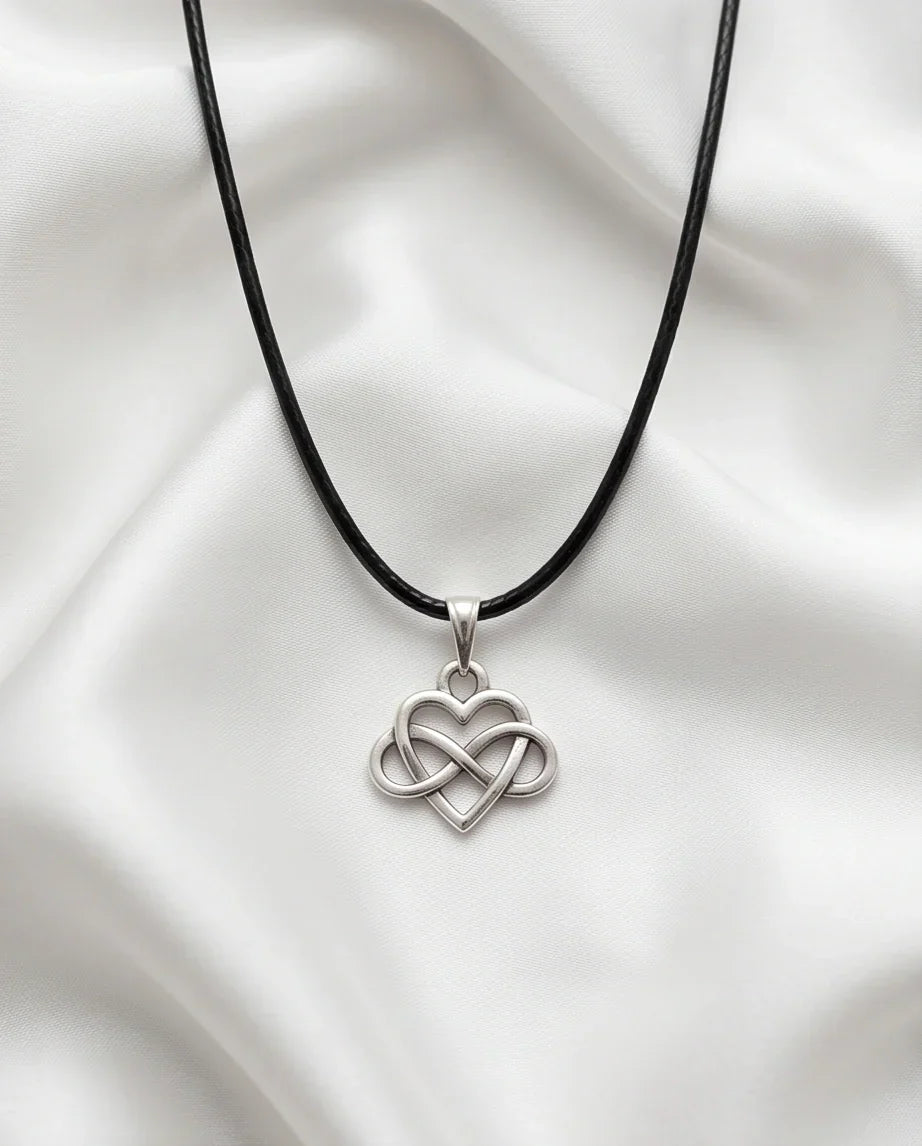 Silver Infinity Heart Necklace