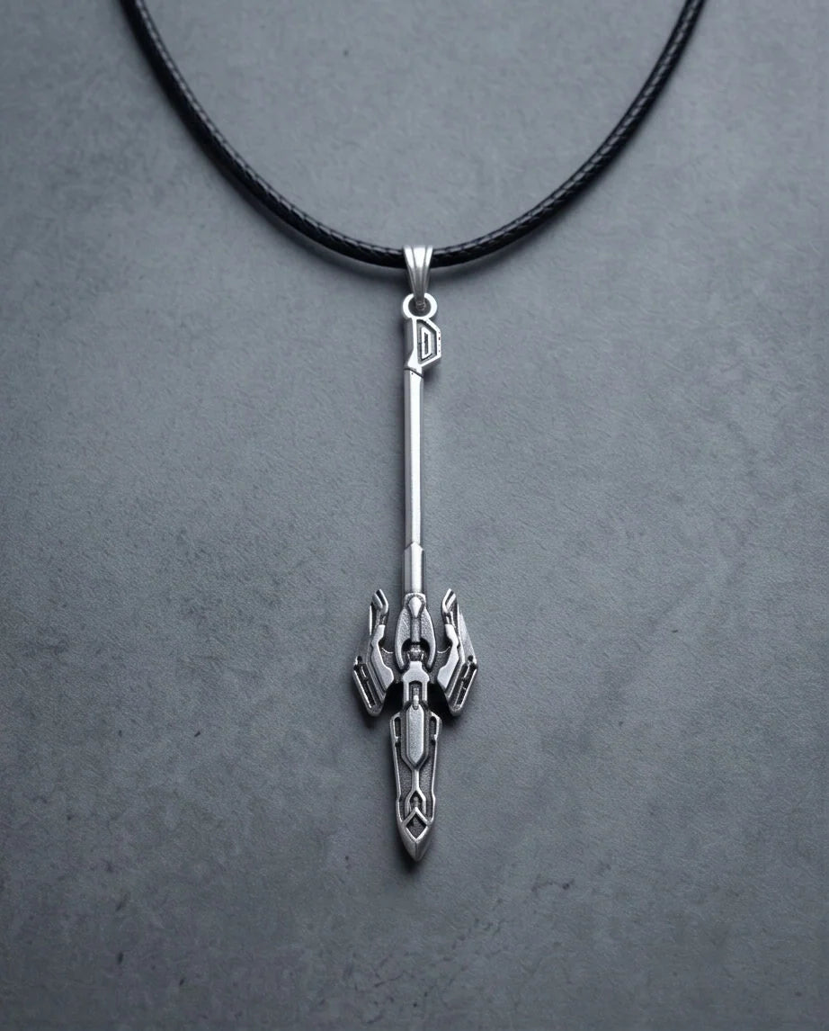 Futuristic Sci-Fi Spear Pendant Necklace