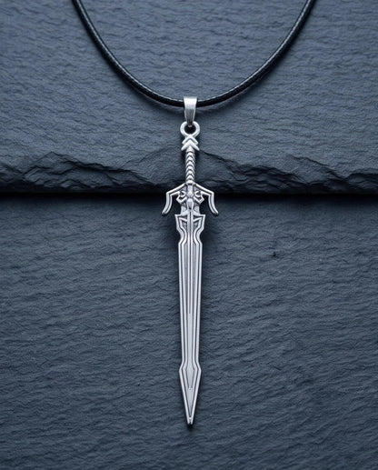 Silver Mythic Broadsword Pendant