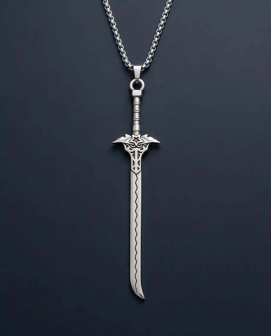 Vintage Katana Sword Pendant Necklace