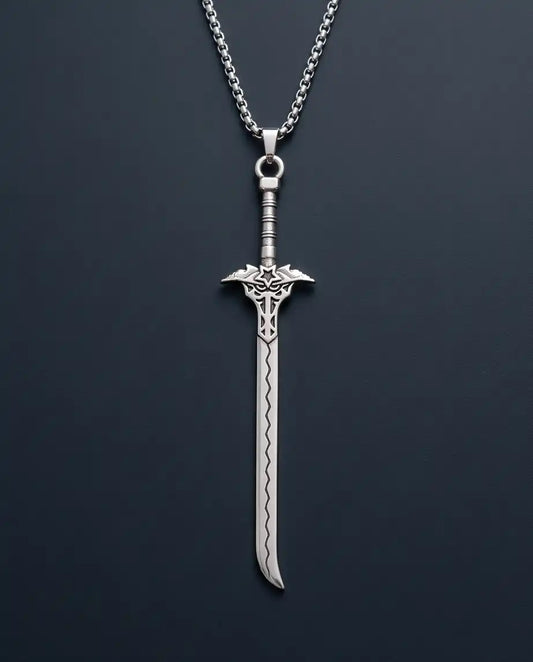 Vintage Katana Sword Pendant Necklace