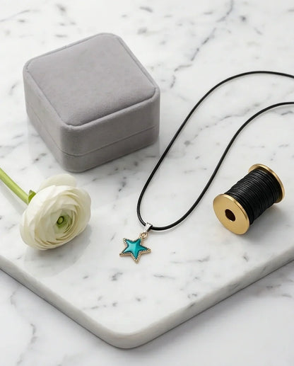 Teal Shimmer Star Pendant