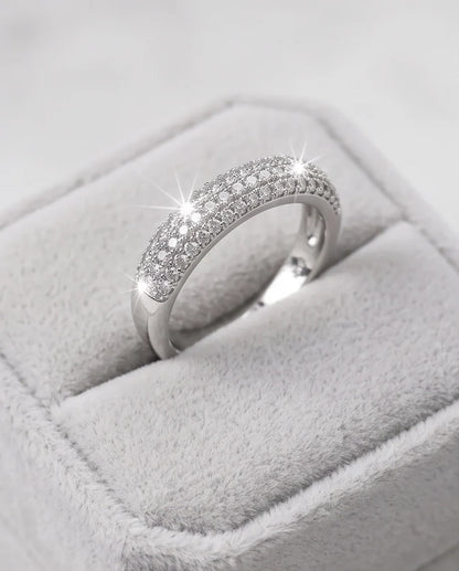 Multi-Row Pavé Curved Dome Band