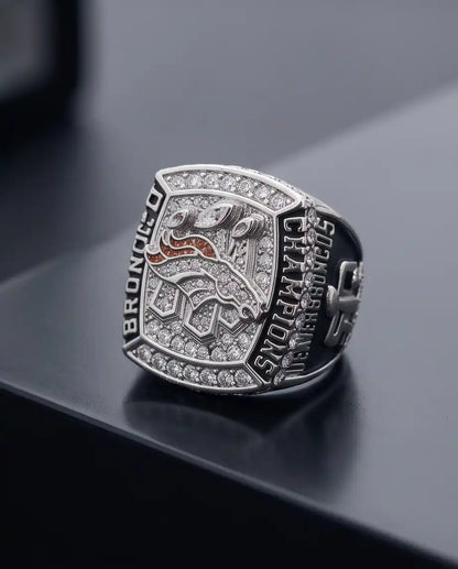 Denver Broncos Championship Style Pavé Ring