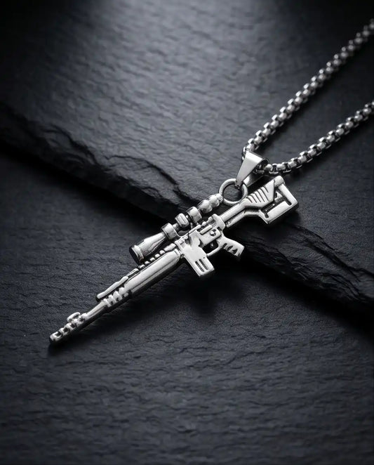 Precision Long-Range Sniper Rifle Pendant Box Chain