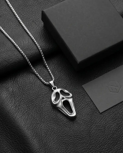 Ghostface Horror Movie Mask Pendant Box Chain