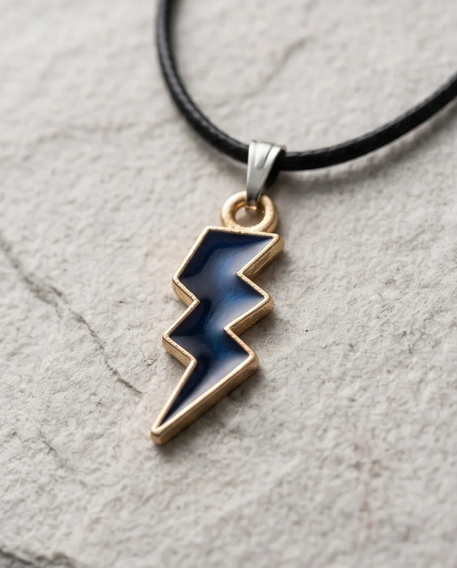 Midnight Lightning Bolt Pendant