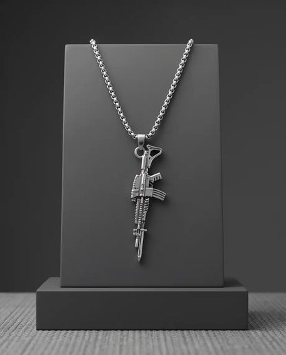 Tactical Short-Barreled Rifle Weapon Pendant Box Chain