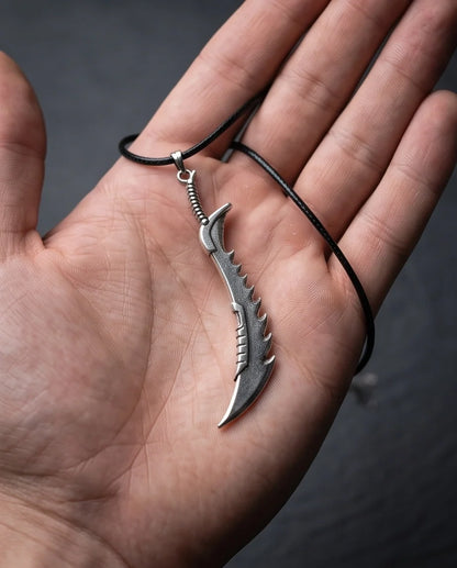 Serrated Scimitar Blade Pendant