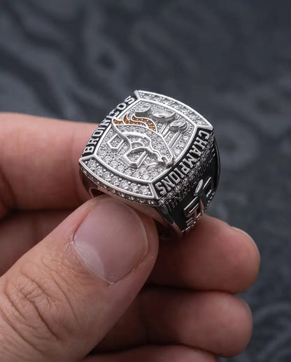 Denver Broncos Championship Style Pavé Ring