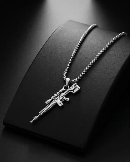 Precision Long-Range Sniper Rifle Pendant Box Chain