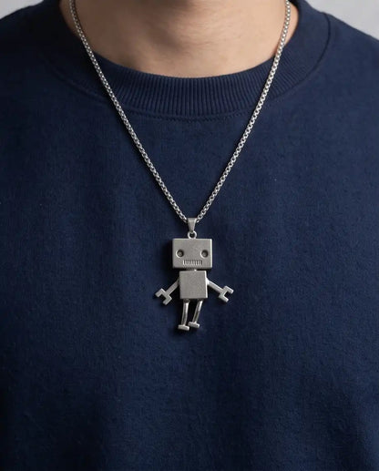 Articulated Robot Figurine Pendant Box Chain