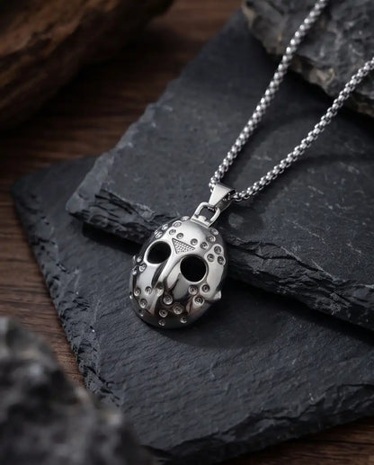 Jason Voorhees Hockey Mask Pendant Box Chain