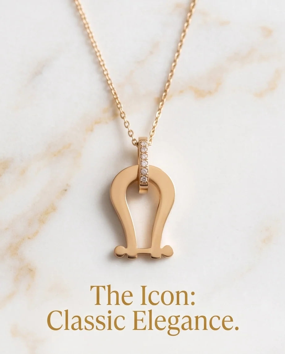 Gold Diamond-Cut Clover Pendant Necklace