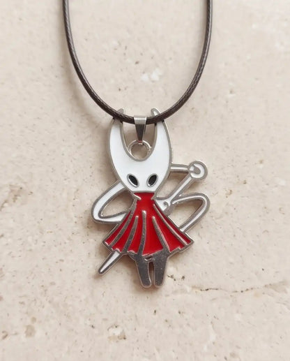 Hollow Knight Hornet Red Dress Enamel Pendant Box Chain