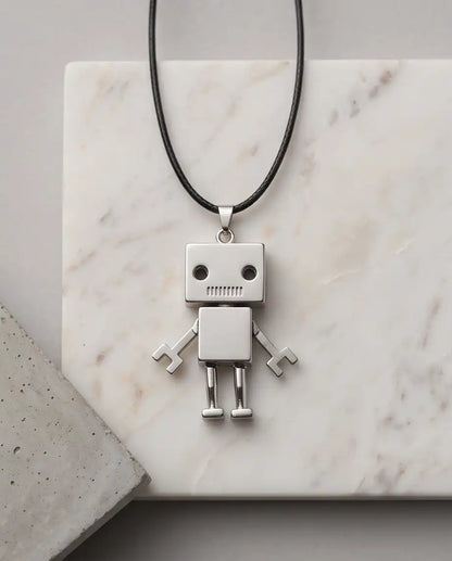 Articulated Robot Figurine Pendant Box Chain