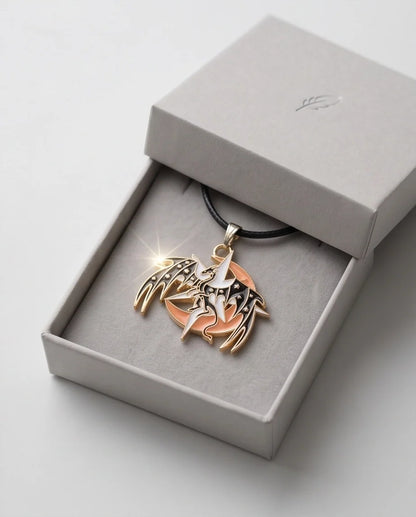 Celestial Celestial Dragon Moon & Star Pendant Necklace