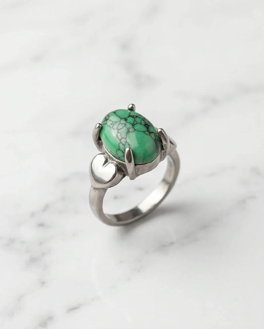 White Canyon Howlite Statement Ring