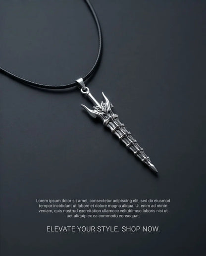 Gothic Dragon Spire Necklace