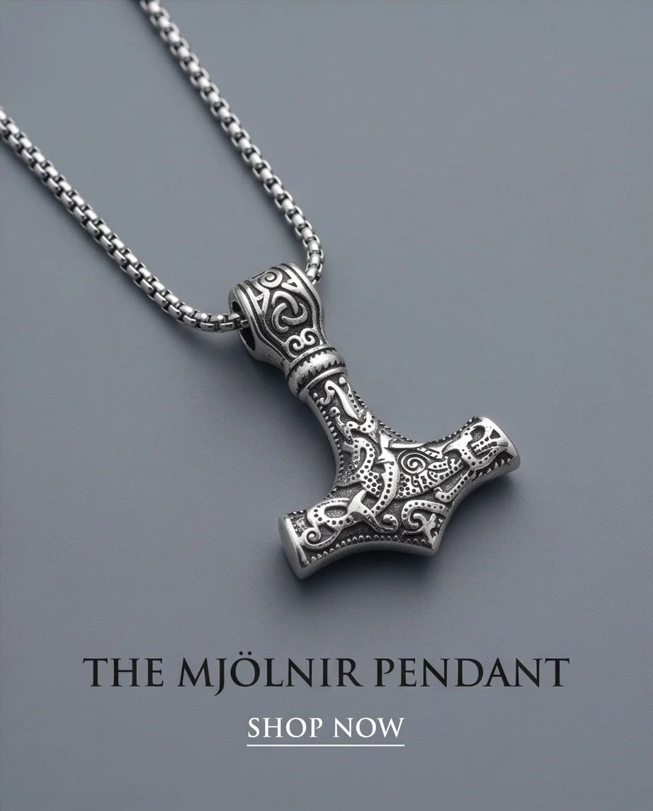Silver Mjölnir Thor's Hammer Pendant Necklace