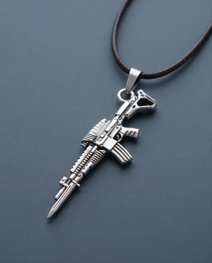 Tactical Short-Barreled Rifle Weapon Pendant Box Chain