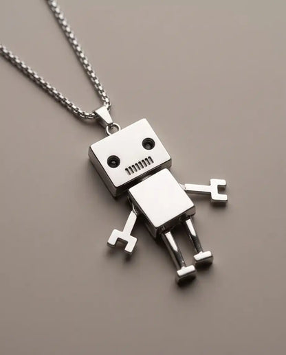 Articulated Robot Figurine Pendant Box Chain