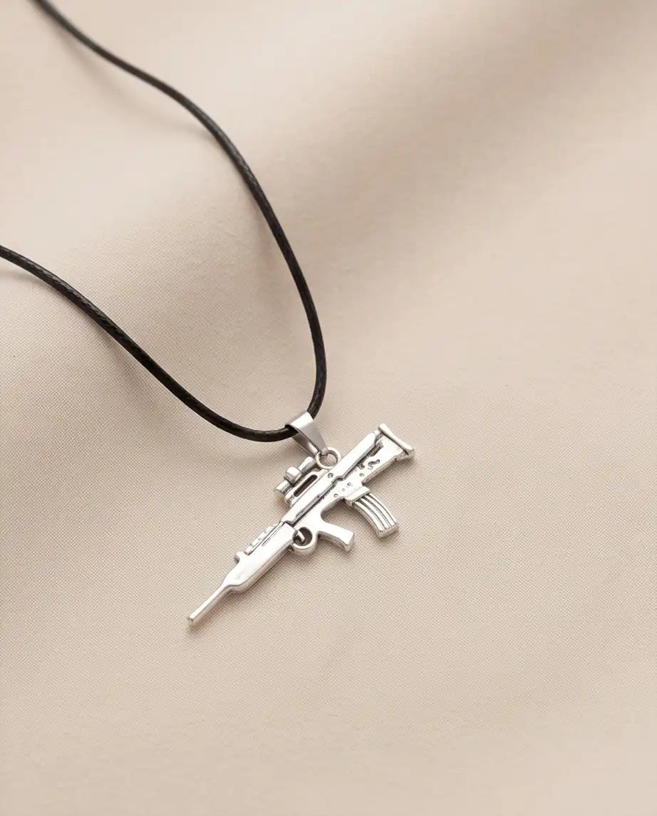 Tactical Sniper Rifle Weapon Pendant Box Chain