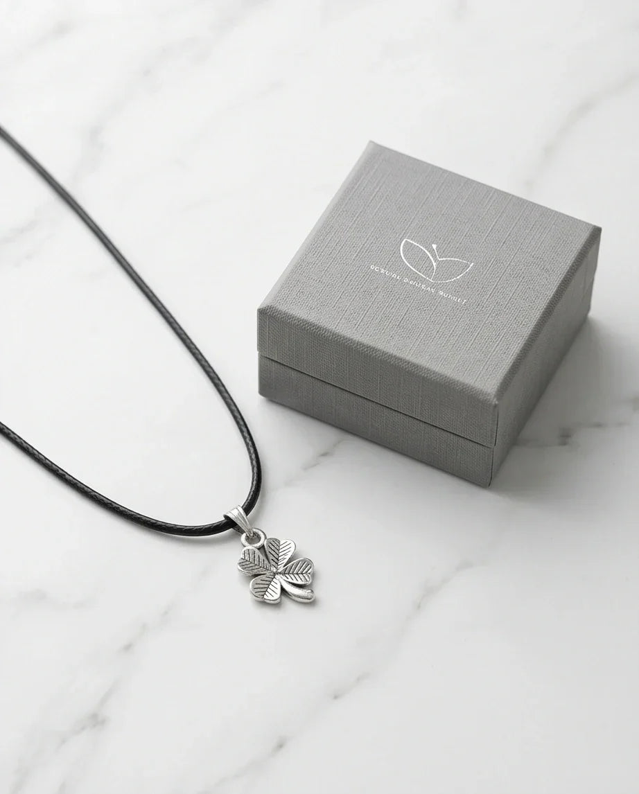 Silver Four-Leaf Clover Necklace