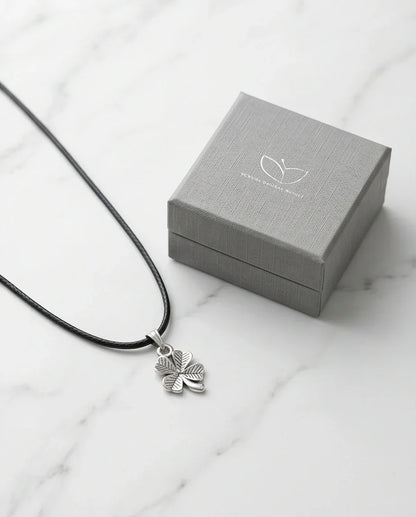 Silver Four-Leaf Clover Necklace