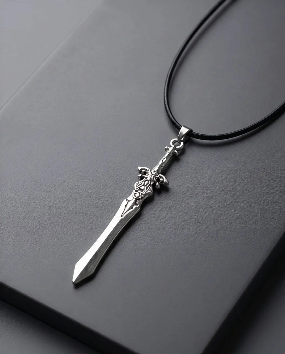 Vintage Silver Sword Pendant Necklace